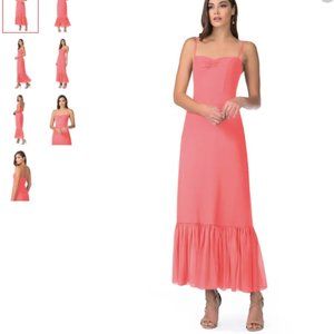 Azazie Justina, Watermelon Sz10 with Adjustments